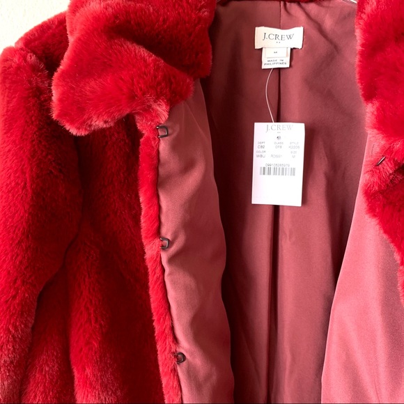 J. Crew Factory Faux Fur Cropped Jacket (NWT) - Picture 3 of 4